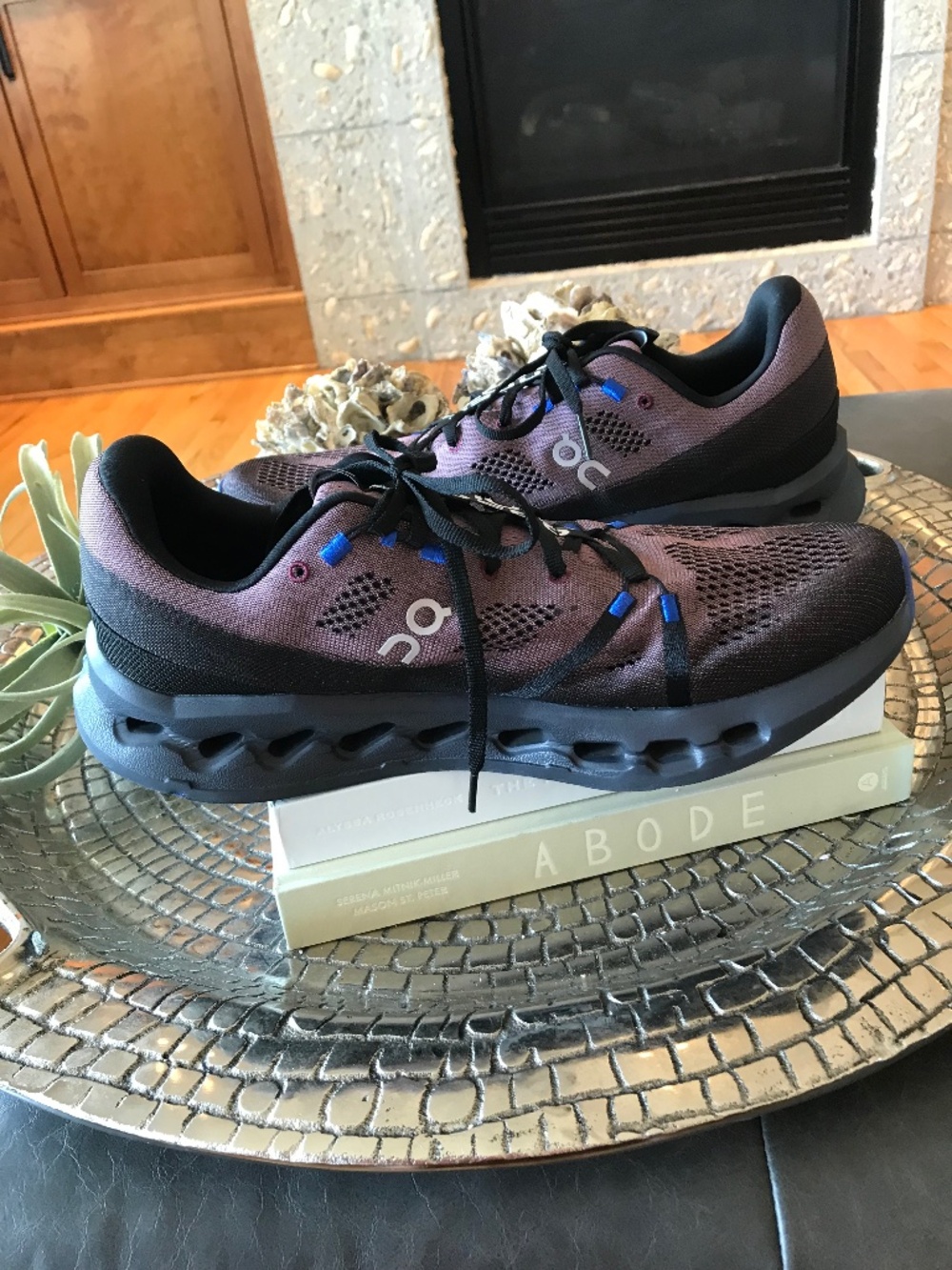 ON CLOUDSURFER COMFORTABLE RUNNING WORK OUT GYM BLACK / COBALT MEN SHOES - Picture 8 of 16